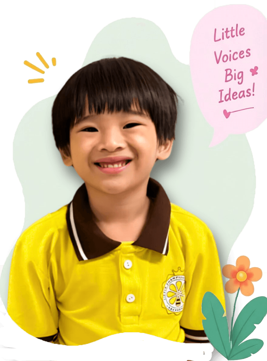 Smiling student in yellow Little Champions Academy polo