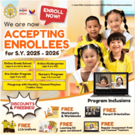We are now accepting enrollees for S.Y. 2025 - 2026 - Little Champions Academy Kindergarten